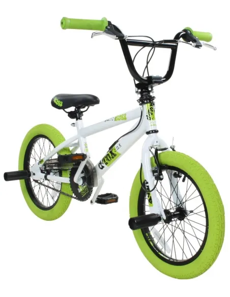 Rower BMX 16 Dziecięcy Freestyle Stalowy Dzwonek Pegi Odblaski Rotor 360