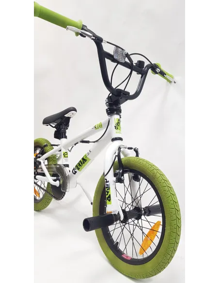 Rower BMX 16 Dziecięcy Freestyle Stalowy Dzwonek Pegi Odblaski Rotor 360