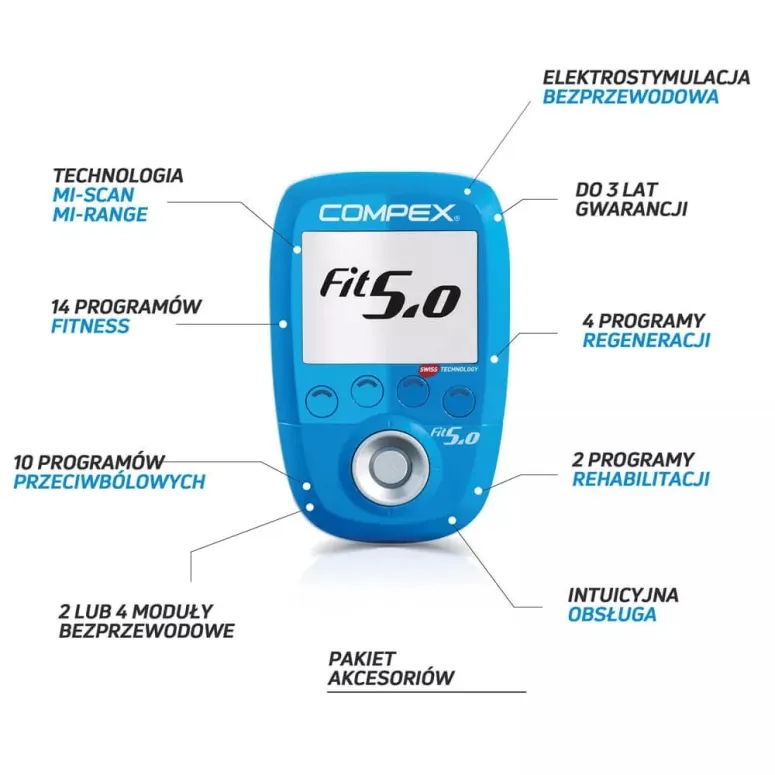 Elektrostymulator Mięśni Compex FIT 5.0 Uniwersalny Masażer Bezprzewodowy