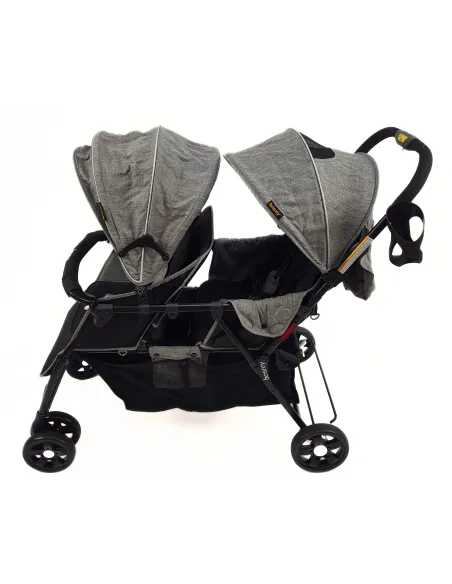 Wózek Bliźniaczy Duo Besrey Rok Po Roku Podwójny Spacerowy Dziecięcy Folia