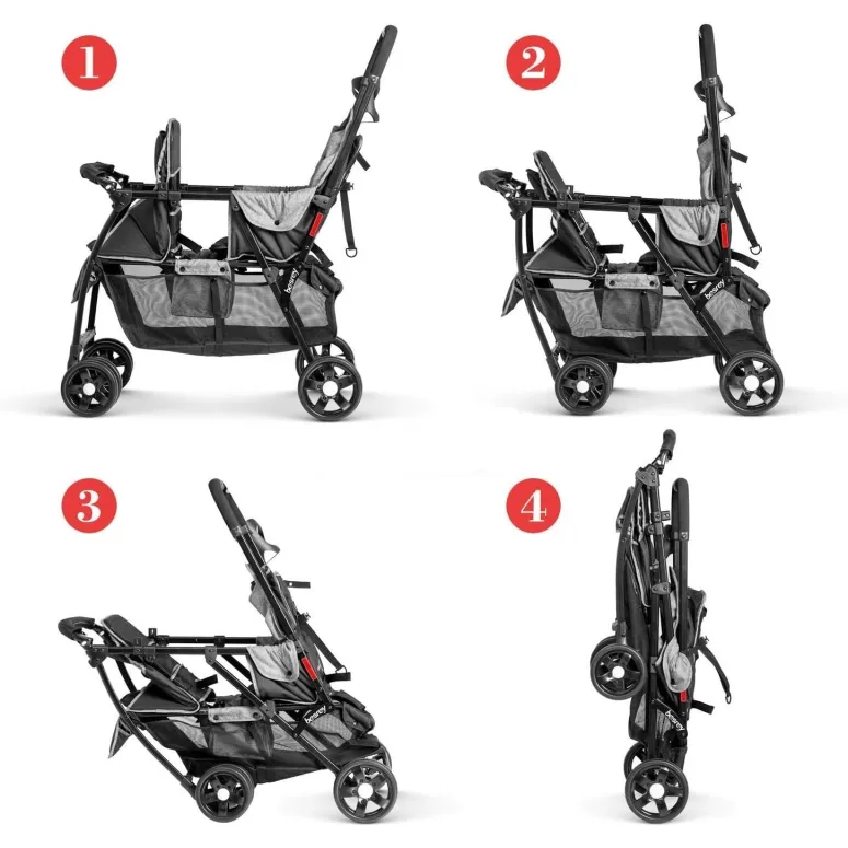 Wózek Bliźniaczy Duo Besrey Rok Po Roku Podwójny Spacerowy Dziecięcy Folia