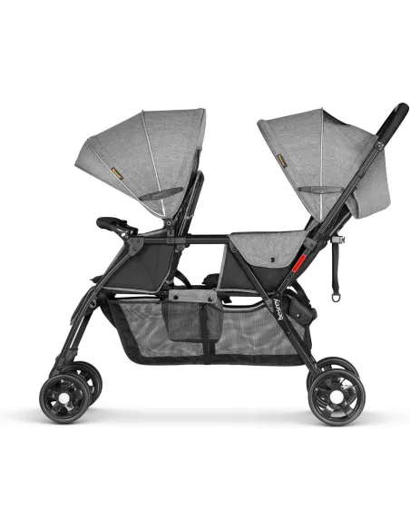Wózek Bliźniaczy Duo Besrey Rok Po Roku Podwójny Spacerowy Dziecięcy Folia