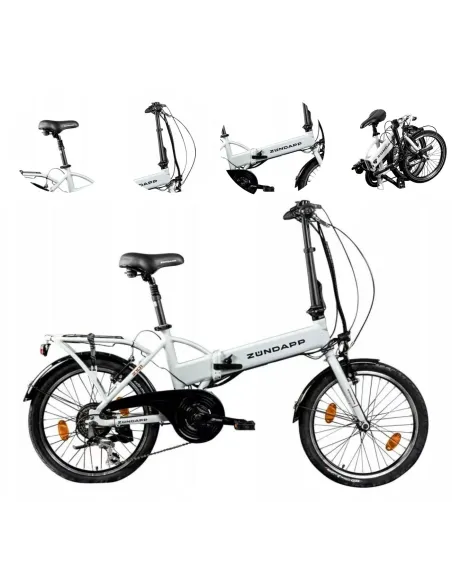 Elektryczny Rower Miejski 20 Składany Revo 3 Tryby Wspomaganie Oświetlenie