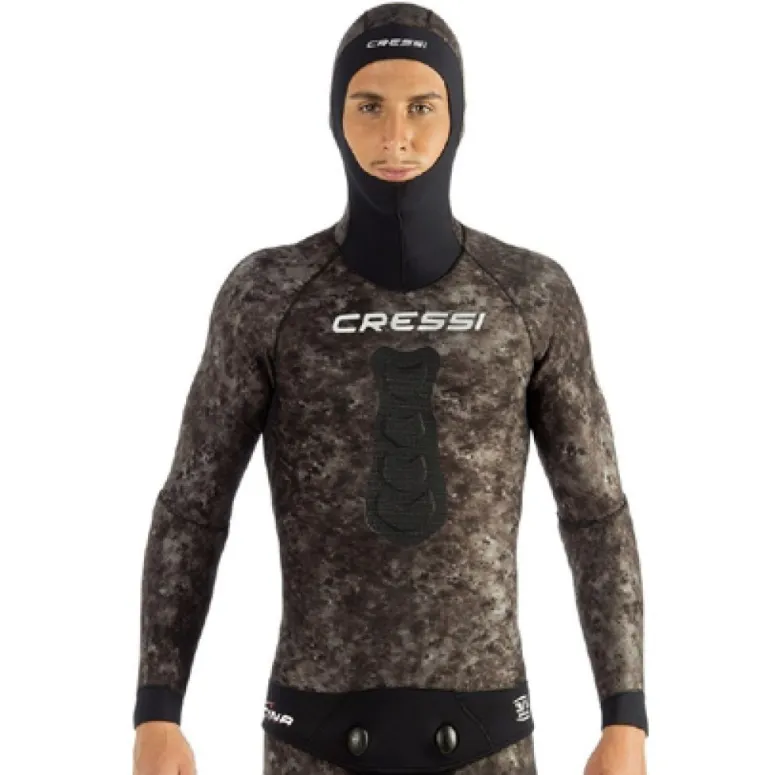 Kurtka Neoprenowa Cressi Tracina 5 mm Pianka Kamuflaż Wzmocnienia r. L/4