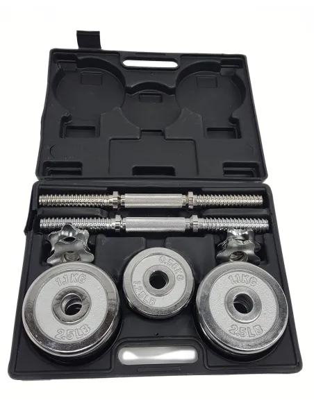 Zestaw Hantli Treningowych Gryf Regulowane Sztangielki Do Ćwiczeń 2x7,5 kg