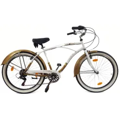 Rower Miejski Męski 26 Beach Cruiser Retro Revo Błotniki Dzwonek Stopka