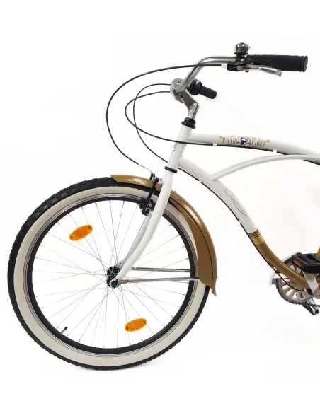 Rower Miejski Męski 26 Beach Cruiser Retro Revo Błotniki Dzwonek Stopka