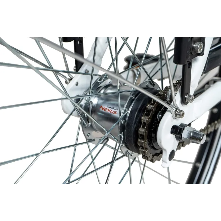Elektryczny Rower Trekkingowy 28 Męski Nexus 7 Wspomaganie Bagażnik Światła
