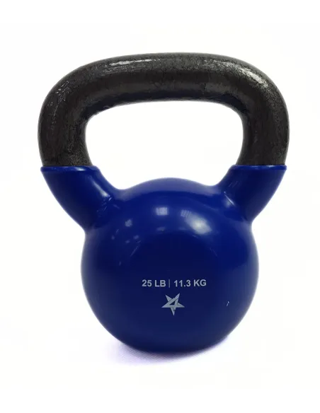 Kettlebell Yes4All Odważnik PVC Żeliwny Niebieski Ciężar Do Ćwiczeń 11.3 kg