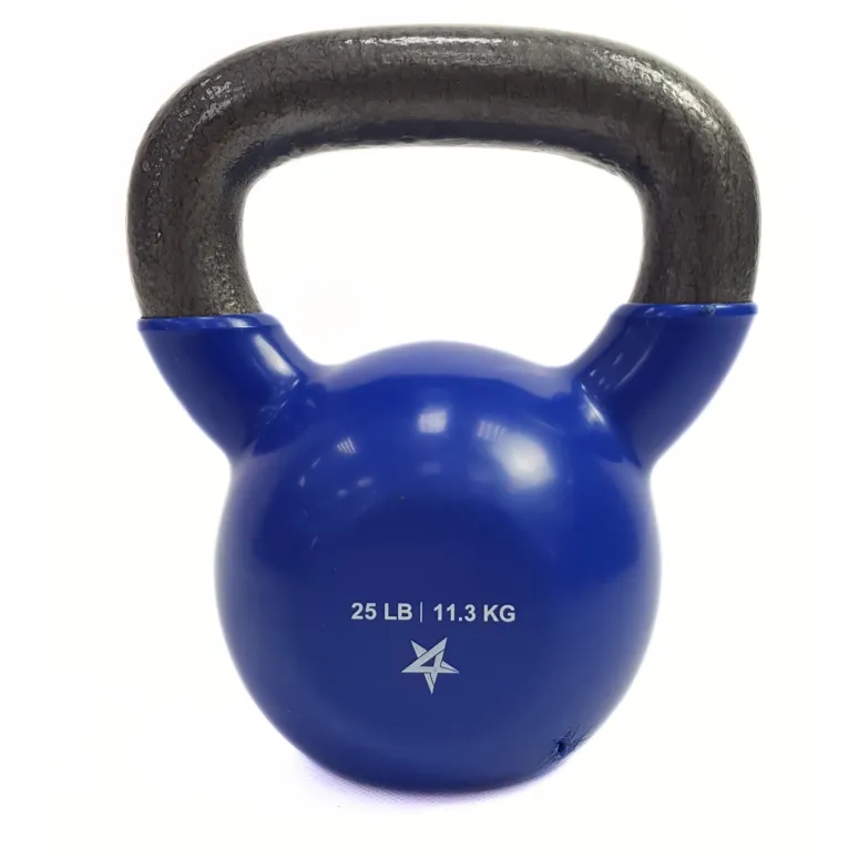 Kettlebell Yes4All Odważnik PVC Żeliwny Niebieski Ciężar Do Ćwiczeń 11.3 kg