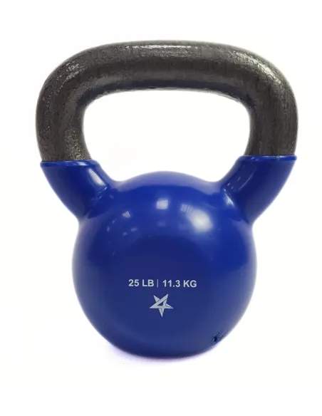 Kettlebell Yes4All Odważnik PVC Żeliwny Niebieski Ciężar Do Ćwiczeń 11.3 kg
