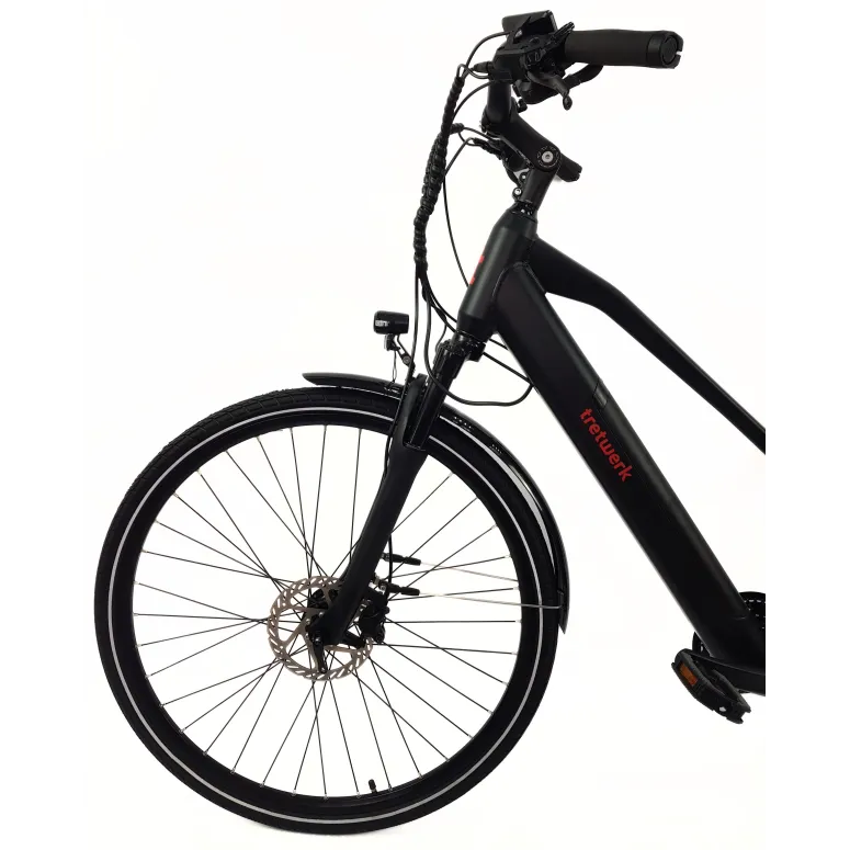 Elektryczny Rower Trekkingowy 28 Alu Wspomaganie 5 Trybów Bagażnik Światła