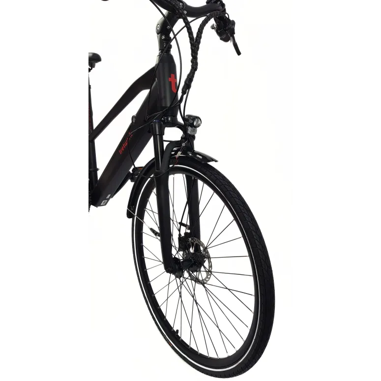 Elektryczny Rower Trekkingowy 28 Alu Wspomaganie 5 Trybów Bagażnik Światła