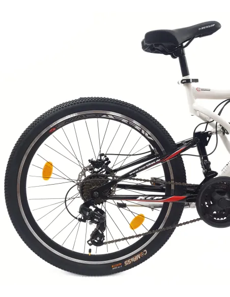 Rower Górski 26 Stal MTB Młodzieżowy Pełna Amortyzacja Tarcze Cyngle Stopka