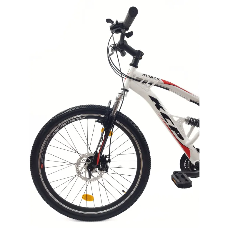 Rower Górski 26 Stal MTB Młodzieżowy Pełna Amortyzacja Tarcze Cyngle Stopka