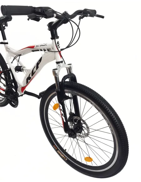 Rower Górski 26 Stal MTB Młodzieżowy Pełna Amortyzacja Tarcze Cyngle Stopka