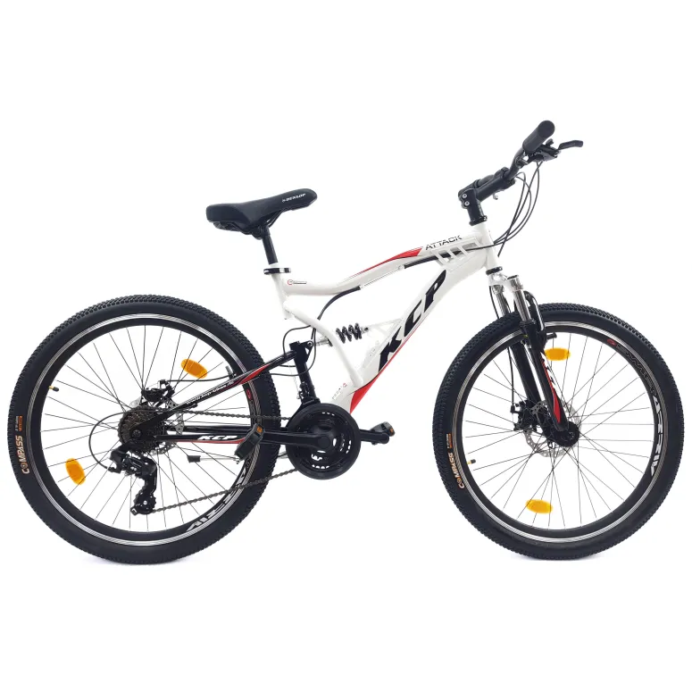 Rower Górski 26 Stal MTB Młodzieżowy Pełna Amortyzacja Tarcze Cyngle Stopka