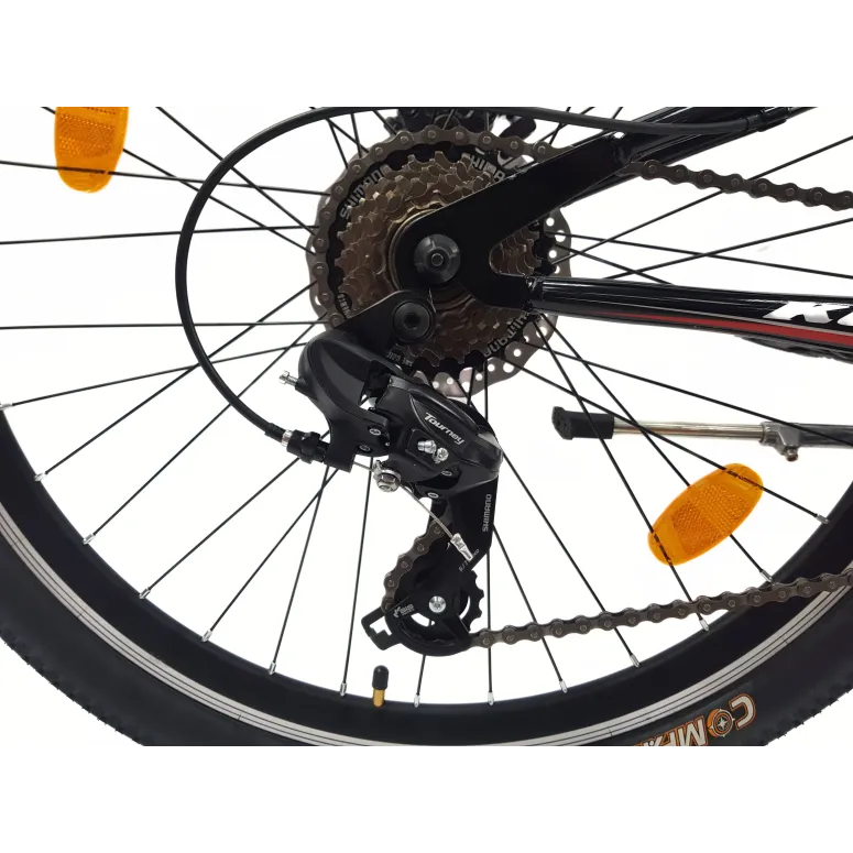 Rower Górski 26 Stal MTB Młodzieżowy Pełna Amortyzacja Tarcze Cyngle Stopka