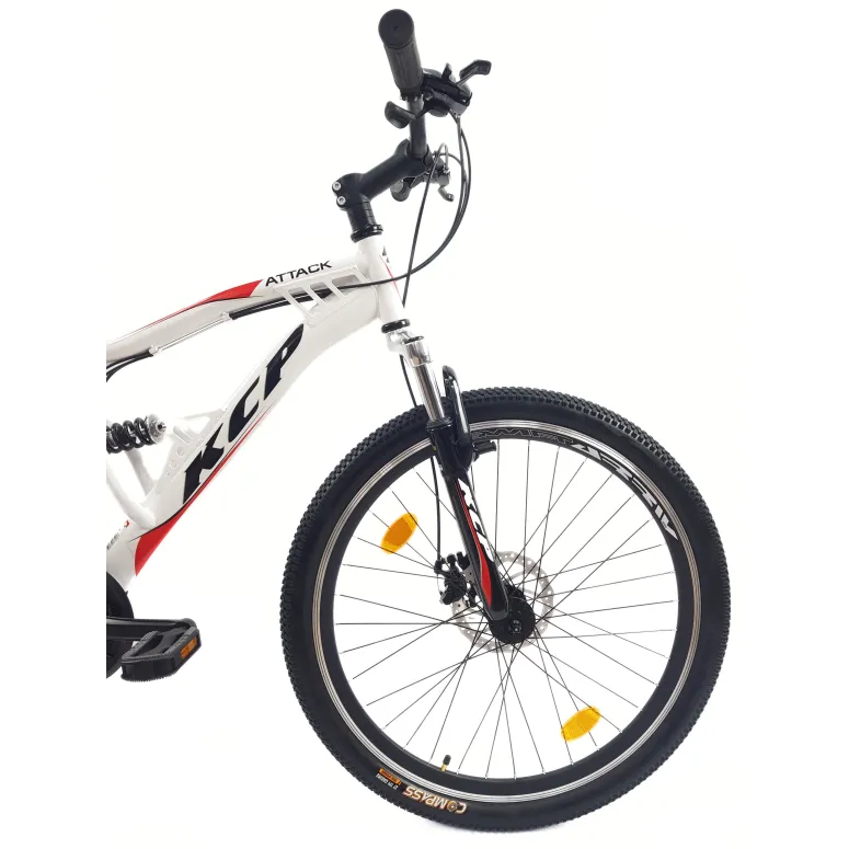 Rower Górski 26 Stal MTB Młodzieżowy Pełna Amortyzacja Tarcze Cyngle Stopka