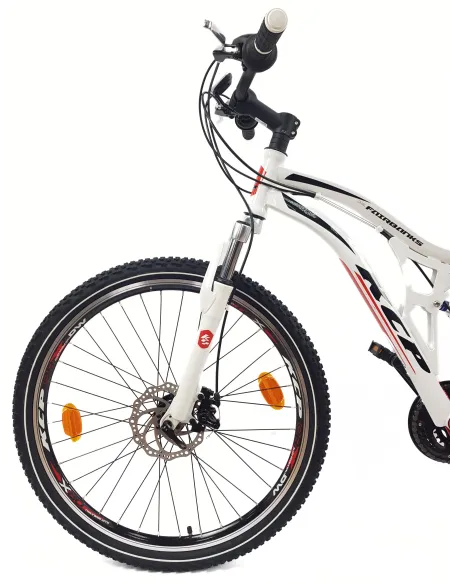 Rower Górski 26 Stal Młodzieżowy Pełna Amortyzacja Revoshift Tarcza Stopka