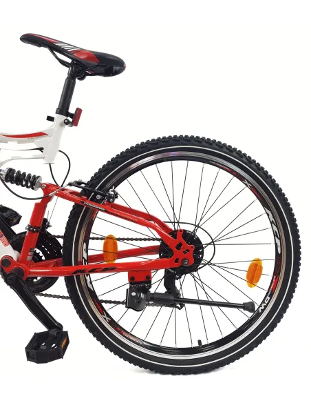 Rower Górski 26 Stal Młodzieżowy Pełna Amortyzacja Revoshift Tarcza Stopka