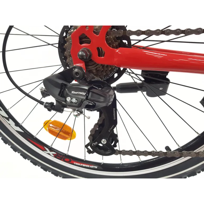 Rower Górski 26 Stal Młodzieżowy Pełna Amortyzacja Revoshift Tarcza Stopka