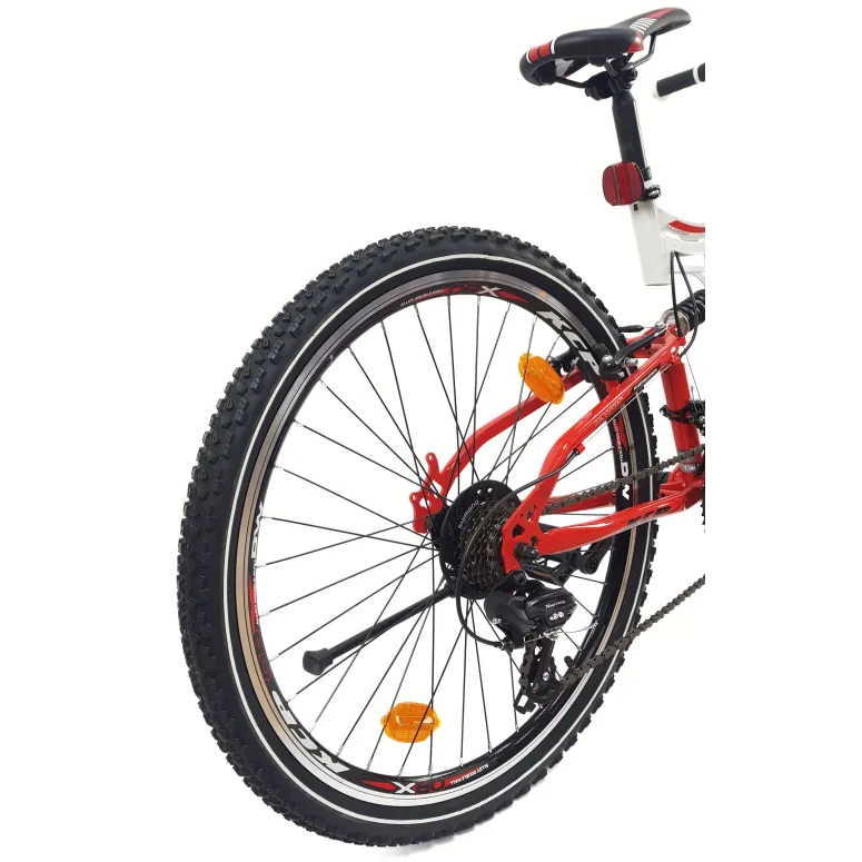 Rower Górski 26 Stal Młodzieżowy Pełna Amortyzacja Revoshift Tarcza Stopka