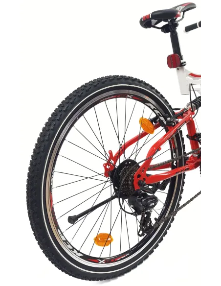 Rower Górski 26 Stal Młodzieżowy Pełna Amortyzacja Revoshift Tarcza Stopka