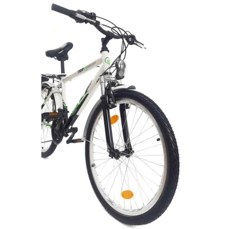 Rower Dziecięcy 24 Trekkingowy Młodzieżowy Bagażnik Światła Dynamo Dzwonek
