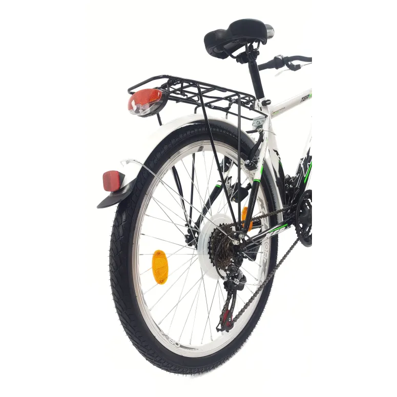 Rower Dziecięcy 24 Trekkingowy Młodzieżowy Bagażnik Światła Dynamo Dzwonek