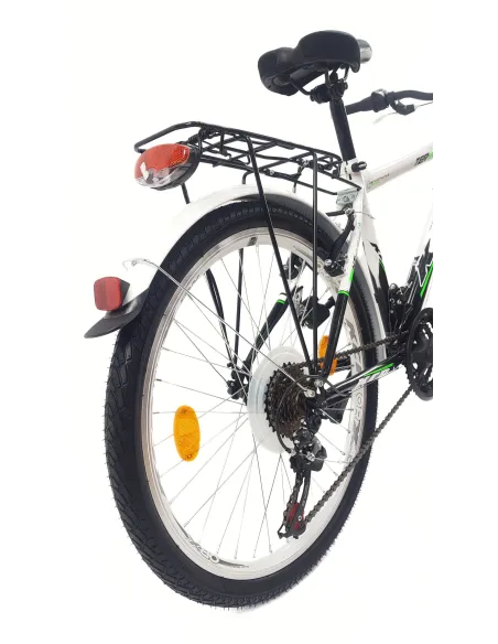 Rower Dziecięcy 24 Trekkingowy Młodzieżowy Bagażnik Światła Dynamo Dzwonek