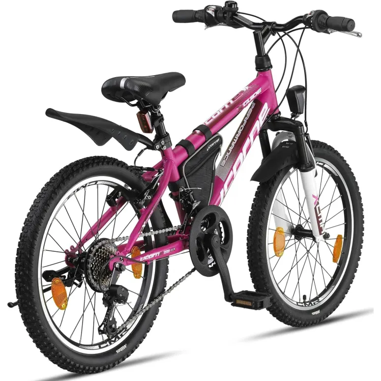 Rower Górski Dziecięcy 20 Dziewczęcy Dzwonek Sakwa Błotniki Stopka Światła - 2