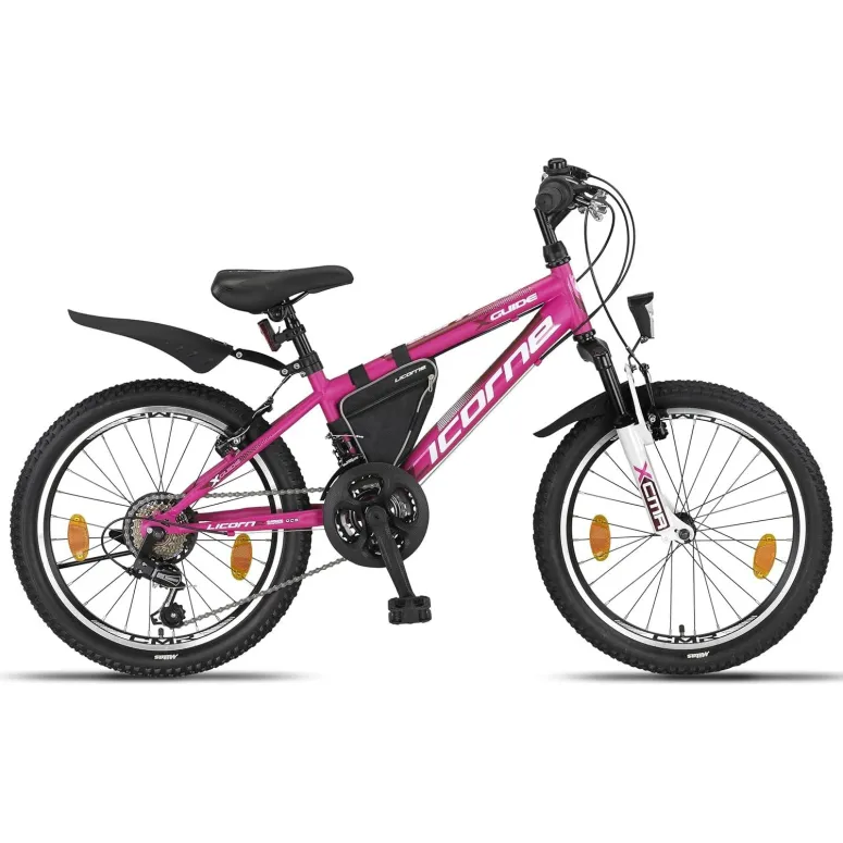 Rower Górski Dziecięcy 20 Dziewczęcy Dzwonek Sakwa Błotniki Stopka Światła - 1
