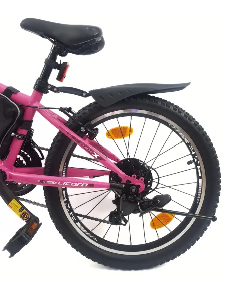 Rower Górski Dziecięcy 20 Dziewczęcy Dzwonek Sakwa Błotniki Stopka Światła - 9