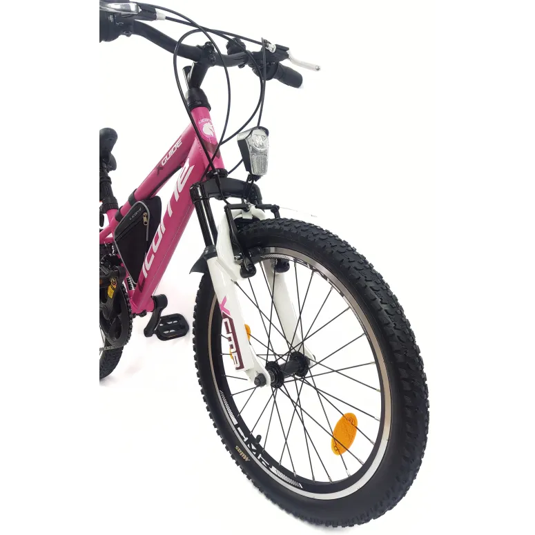 Rower Górski Dziecięcy 20 Dziewczęcy Dzwonek Sakwa Błotniki Stopka Światła - 18