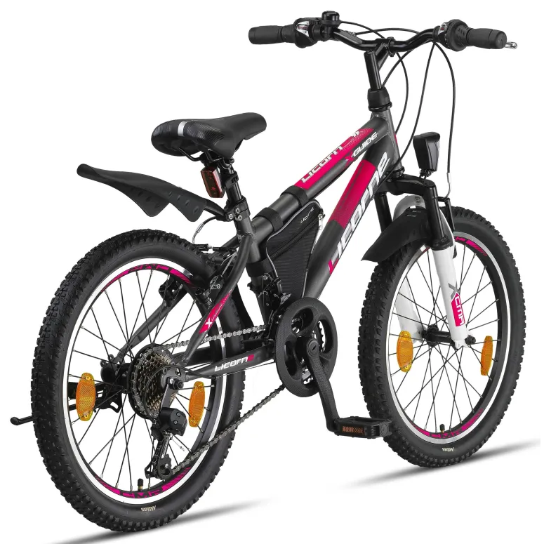 Rower Górski Dziecięcy 20 Dziewczęcy Dzwonek Sakwa Błotniki Światła Stopka - 3