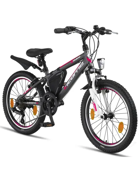 Rower Górski Dziecięcy 20 Dziewczęcy Dzwonek Sakwa Błotniki Światła Stopka - 4