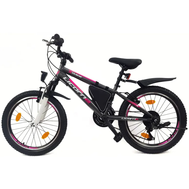 Rower Górski Dziecięcy 20 Dziewczęcy Dzwonek Sakwa Błotniki Światła Stopka - 17