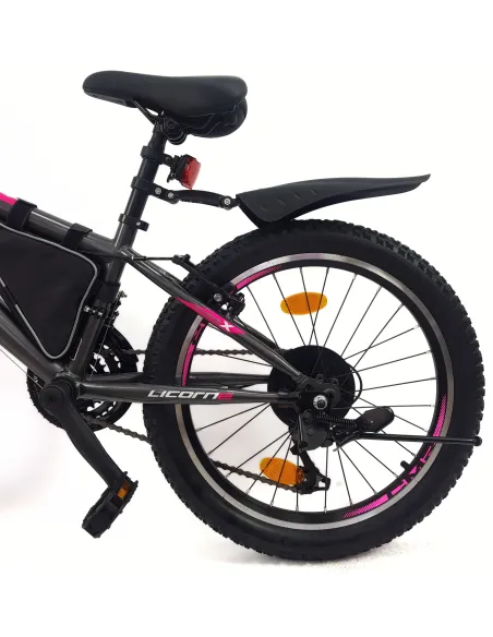 Rower Górski Dziecięcy 20 Dziewczęcy Dzwonek Sakwa Błotniki Światła Stopka - 9