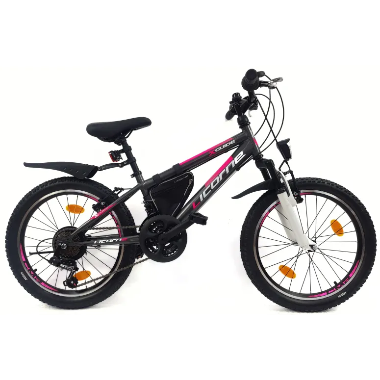 Rower Górski Dziecięcy 20 Dziewczęcy Dzwonek Sakwa Błotniki Światła Stopka - 5