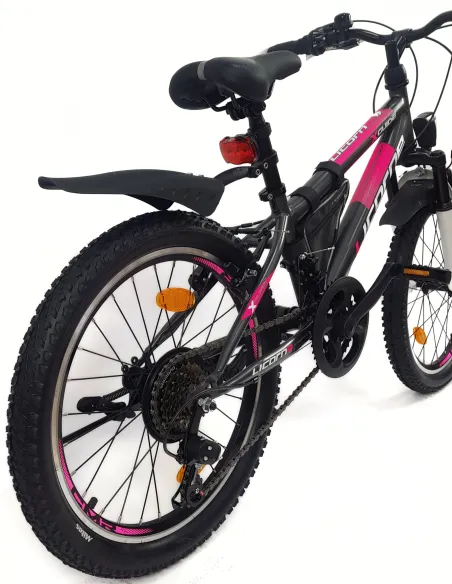 Rower Górski Dziecięcy 20 Dziewczęcy Dzwonek Sakwa Błotniki Światła Stopka - 13