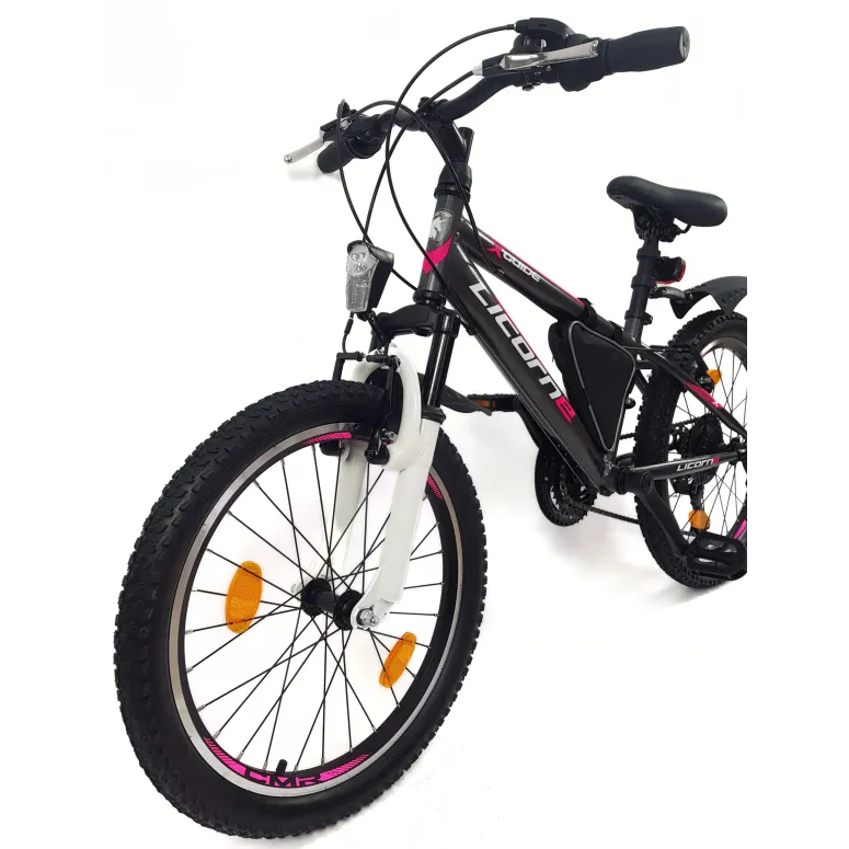 Rower Górski Dziecięcy 20 Dziewczęcy Dzwonek Sakwa Błotniki Światła Stopka - 15