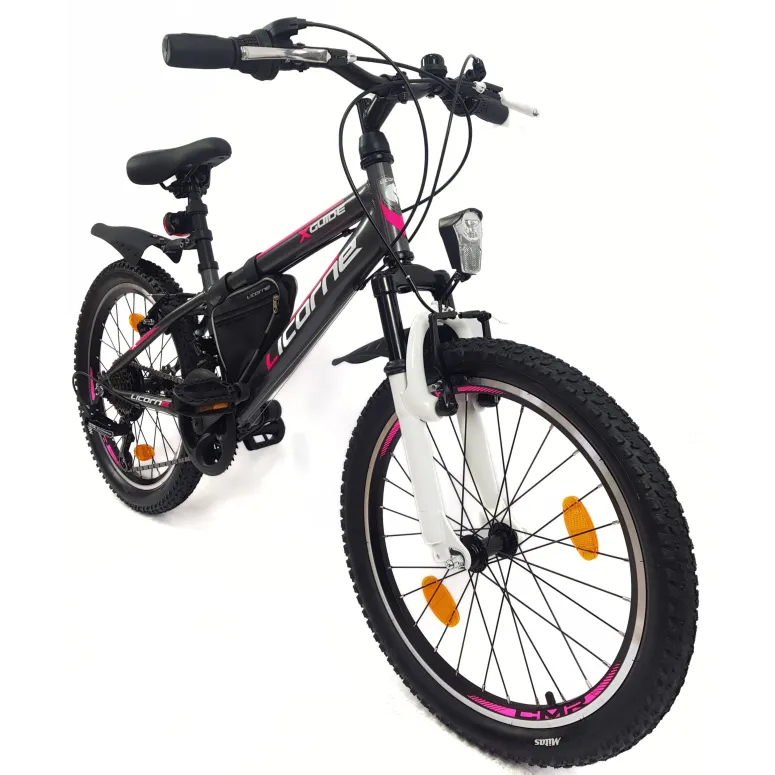 Rower Górski Dziecięcy 20 Dziewczęcy Dzwonek Sakwa Błotniki Światła Stopka - 16