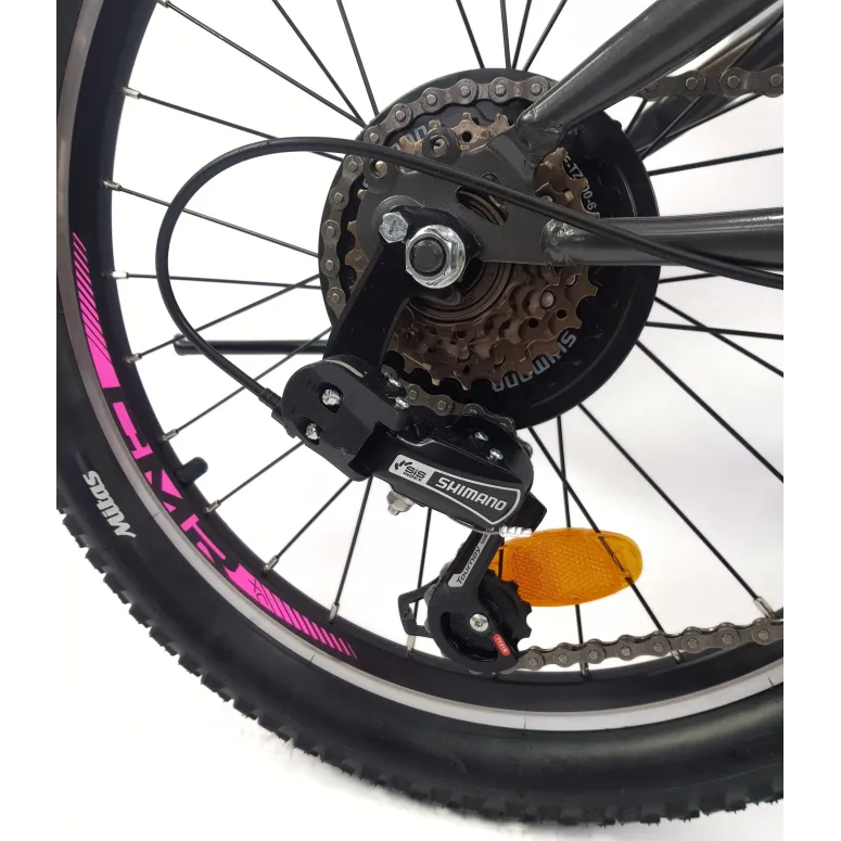 Rower Górski Dziecięcy 20 Dziewczęcy Dzwonek Sakwa Błotniki Światła Stopka - 12