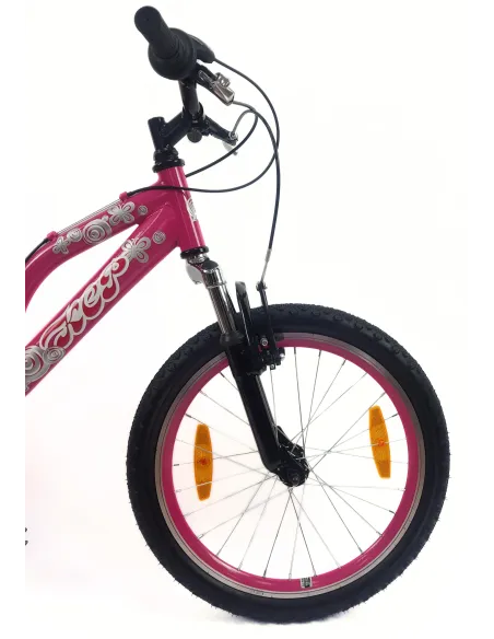 Rower Dziecięcy 20 Dziewczęcy Revoshift Pełna Amortyzacja V-Brake Odblaski