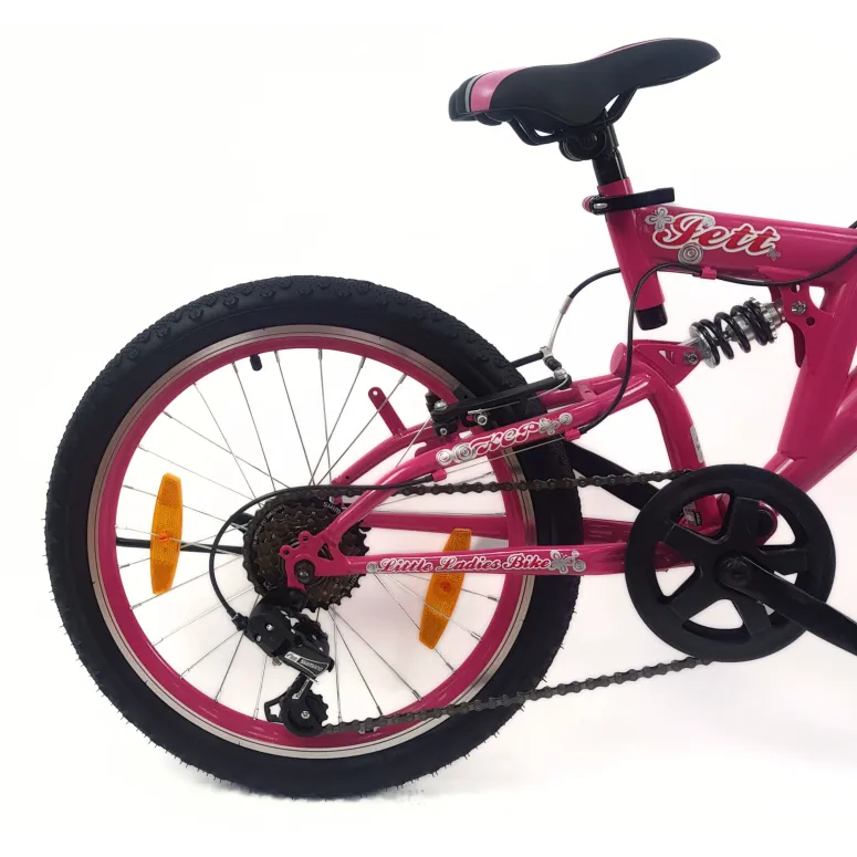 Rower Dziecięcy 20 Dziewczęcy Revoshift Pełna Amortyzacja V-Brake Odblaski