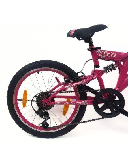 Rower Dziecięcy 20 Dziewczęcy Revoshift Pełna Amortyzacja V-Brake Odblaski