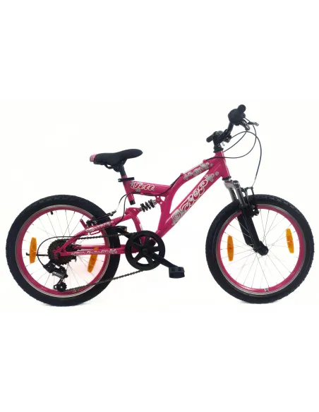 Rower Dziecięcy 20 Dziewczęcy Revoshift Pełna Amortyzacja V-Brake Odblaski