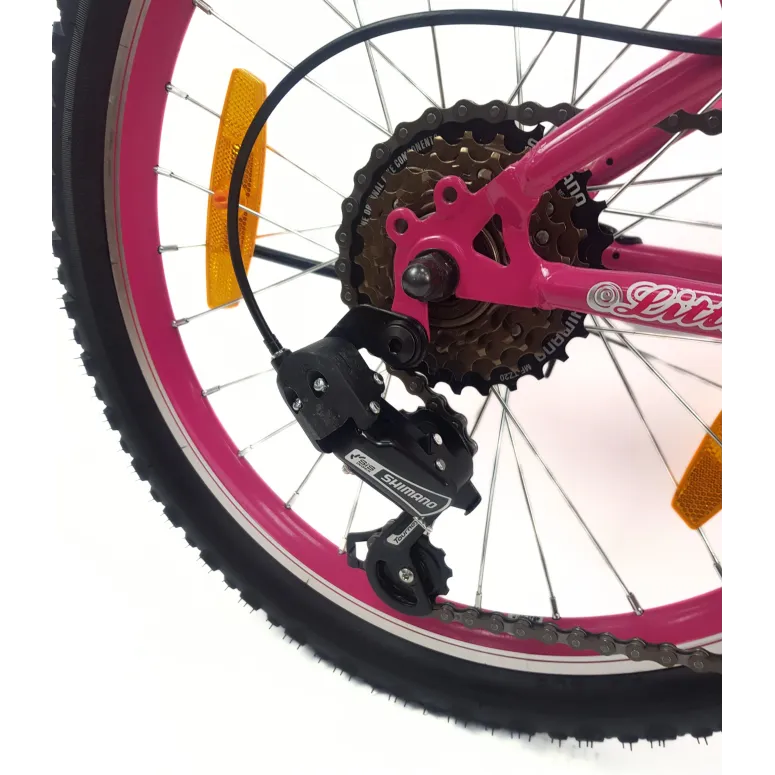 Rower Dziecięcy 20 Dziewczęcy Revoshift Pełna Amortyzacja V-Brake Odblaski