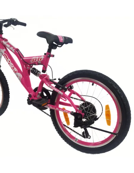 Rower Dziecięcy 20 Dziewczęcy Revoshift Pełna Amortyzacja V-Brake Odblaski
